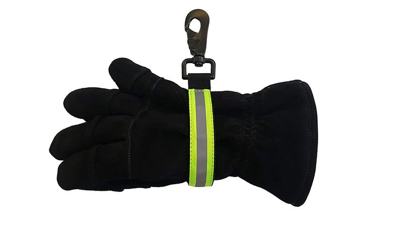 LINE2design-USA-Heavy Duty Firefighter Glovestrap with Green Reflective Trim, 1 Count (Pack of 1) - Image 3