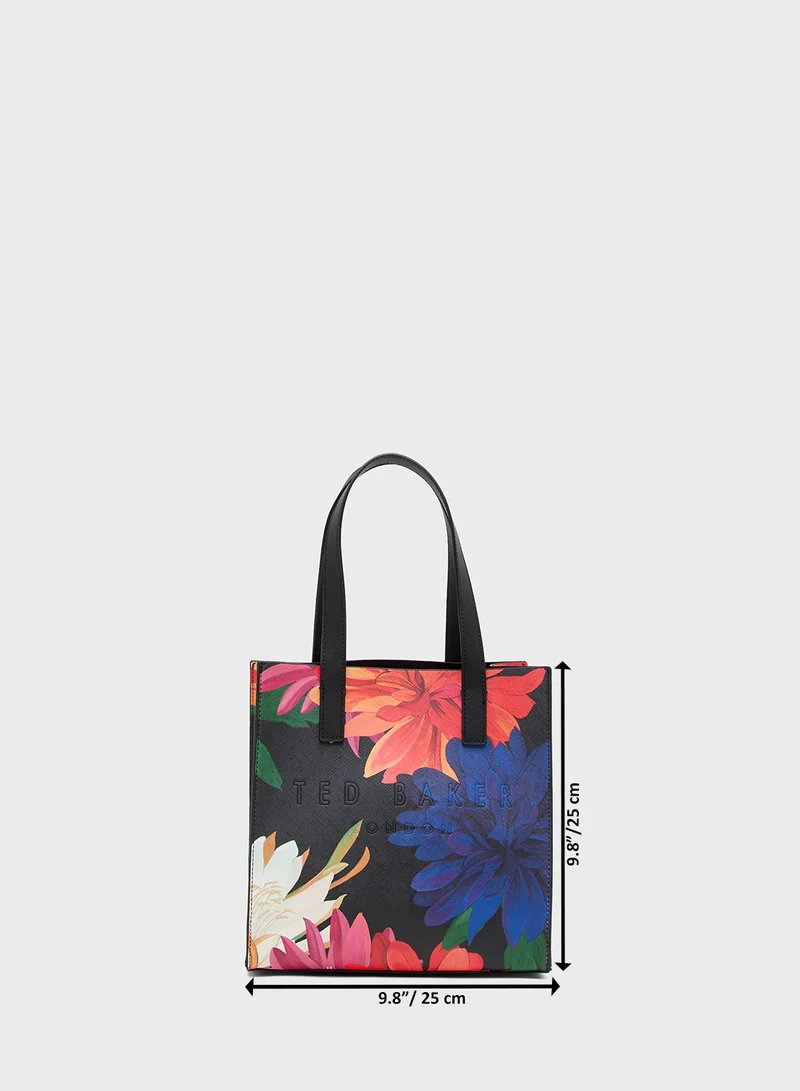 Ted Baker Printed Dahlia Small Icon Tote