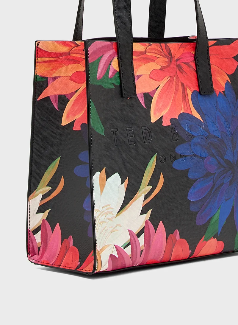 Ted Baker Printed Dahlia Small Icon Tote