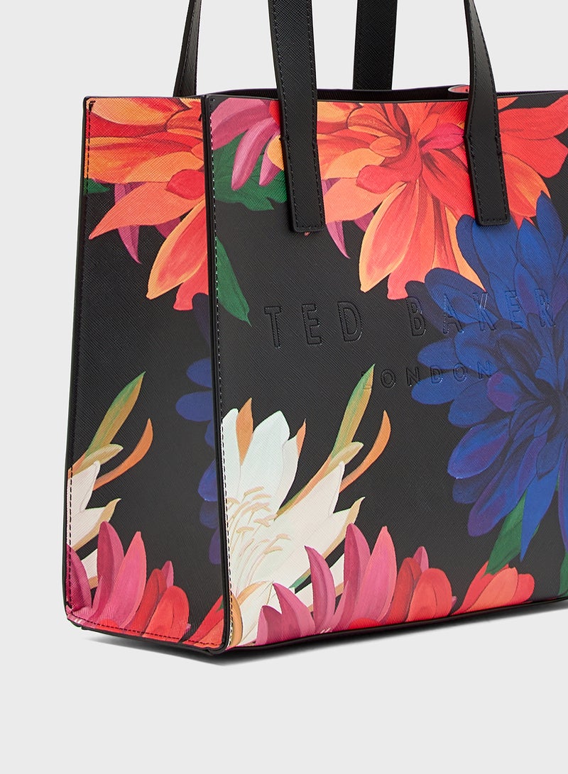 Ted Baker Printed Dahlia Small Icon Tote  - Image 4