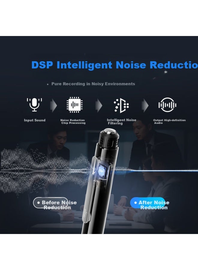 aigo Aigo Smart Pen-Style Voice Recorder 32Gb R8833, Professional High-Definition Noise Reduction Portable One-Button Recorder, For Learning, Training, Business Meetings, Interviews, And Quick Note-Taking - Image 4