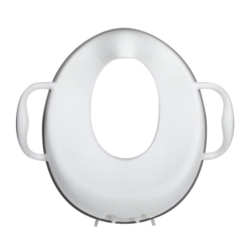 Nuby Easy Grip Safety Toilet Seat Trainer with Integrated Splash Guard for Toddlers & Kids, White, 1 Count - Image 1