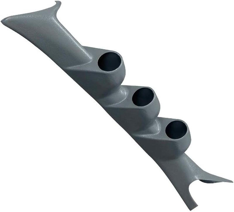 GlowShift Gray Triple Gauge Pillar Pod for 1999-2007 Ford Super Duty - Image 1