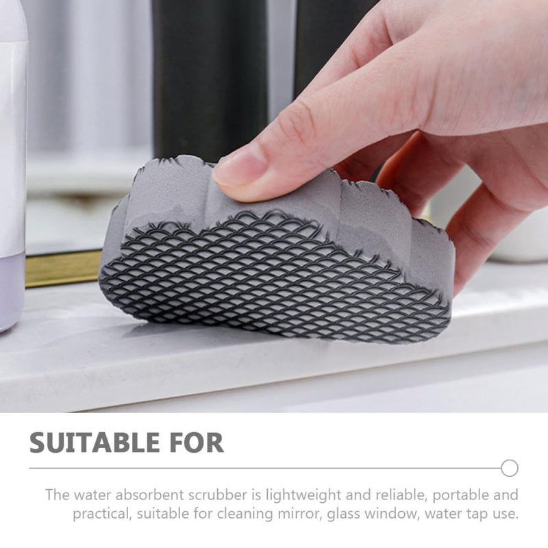 Housoutil Cloud Shape Absorbent Sponge Kitchen Dish Scrub Brush 2 Pieces For Mirror Sink Stain Removal - Image 4