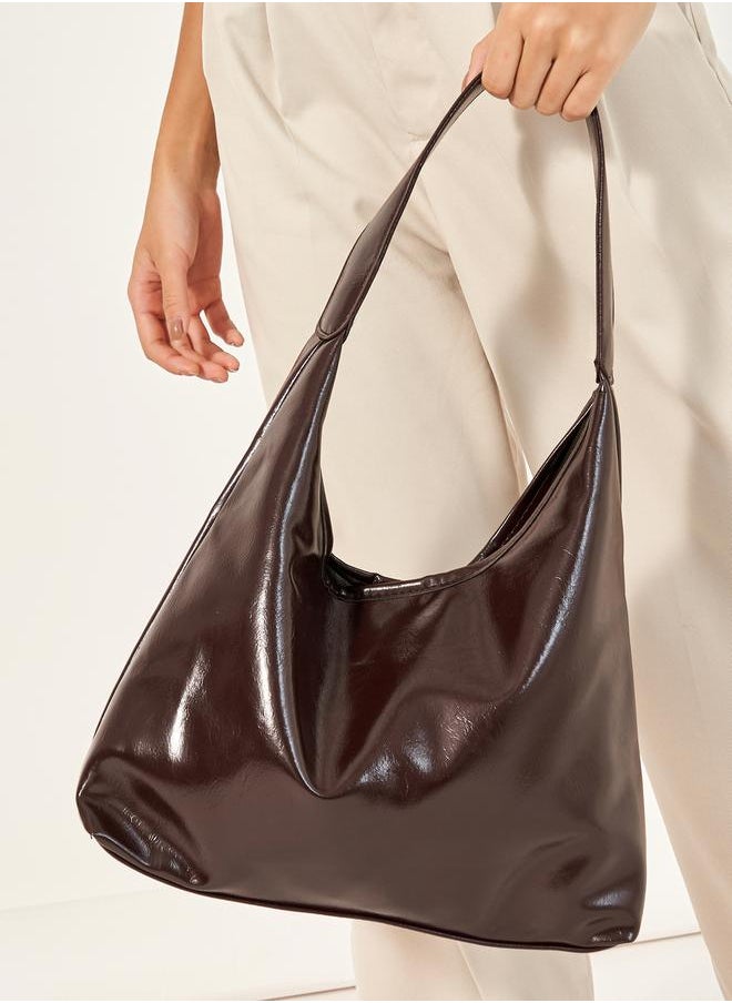 Styli Faux Leather Shoulder Bag with Zip Closure  - Image 4