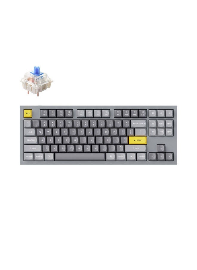 Keychron - Q3-D2 QMK مخصص قابل للتبديل السريع Gateron G-PRO لوحة مفاتيح ميكانيكية زرقاء كاملة مجمعة بالكامل RGB - Image 1