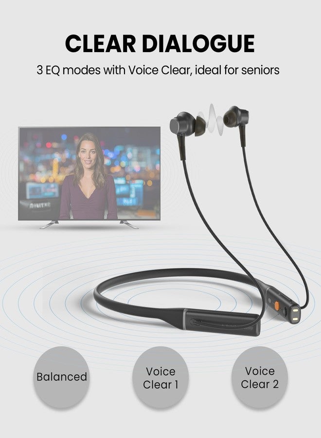 أفانتري سماعات أذن لاسلكية Avantree Loop Dock - Auracast للتلفزيون، سماعات رأس بلوتوث تُعلق حول الرقبة مع قاعدة شحن سهلة الاستخدام، صوت منخفض التأخير، 3 أوضاع مُعادل صوت مع صوت نقي، تصميم خفيف الوزن مناسب لكبار السن - Image 5