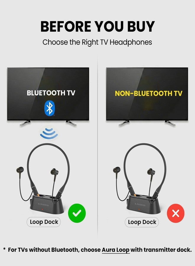أفانتري سماعات أذن لاسلكية Avantree Loop Dock - Auracast للتلفزيون، سماعات رأس بلوتوث تُعلق حول الرقبة مع قاعدة شحن سهلة الاستخدام، صوت منخفض التأخير، 3 أوضاع مُعادل صوت مع صوت نقي، تصميم خفيف الوزن مناسب لكبار السن - Image 3