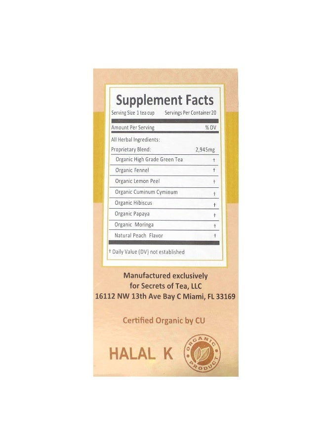 Secrets of Tea, Organic Mummy Magic Weight-Loss Tea, Peach, 20 Tea Bags, 1.05 oz (30 g) - Image 2