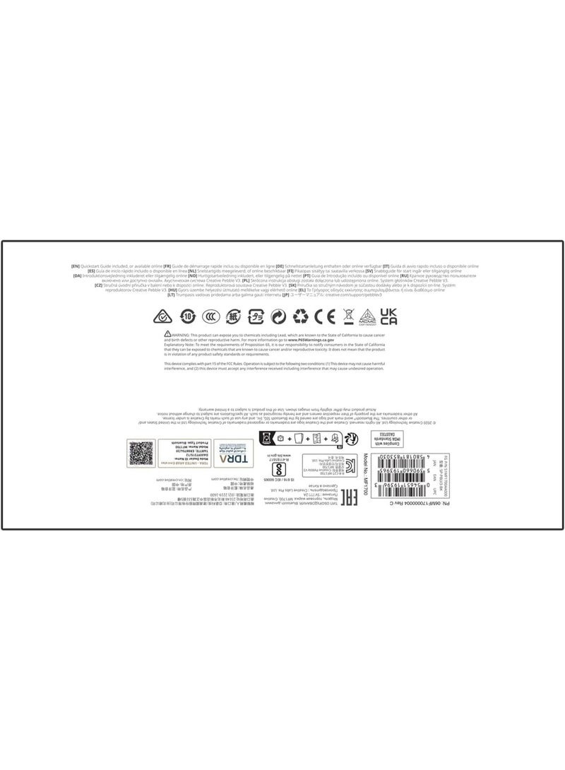 CREATIVE Pebble V3 Minimalistic 2.0 USB-C Desktop Speakers with USB Audio, Clear Dialog Enhancement, Bluetooth 5.0, 8W RMS with 16W Peak Power - Image 5