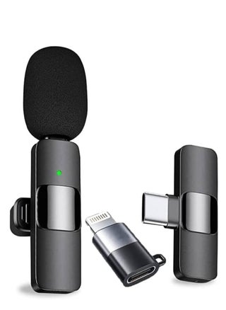 K8 Wireless Microphone - Plug and Play Omnidirectional Microphone for Interviews and Live Streaming YouTube Video Compatible with All Types of Phones - Hyper Cardioid - Black[ - pzsku/ZCE5D39B8C466D40A4C22Z/45/_/1723728030/700eb7c7-32a6-4591-8a32-a3c42793947e