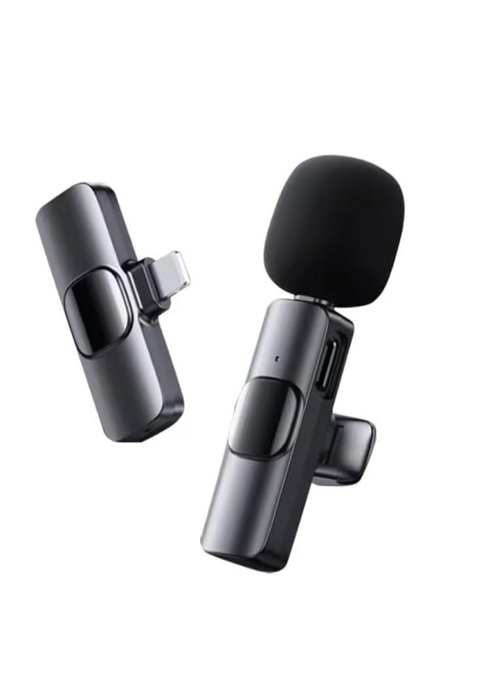 Generic K8 Wireless Microphone - Plug and Play Omnidirectional Microphone for Interviews and Live Streaming YouTube Video Compatible with All Types of Phones - Hyper Cardioid - Black[  - Image 3