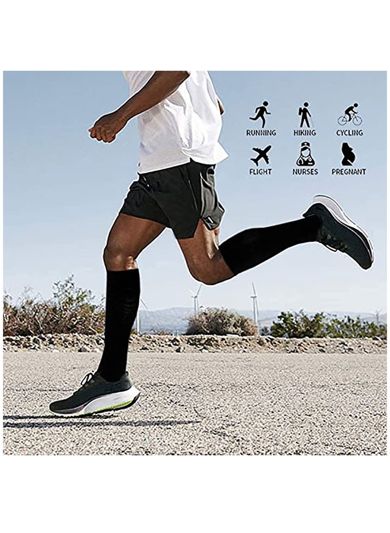 Copper Compression Socks for Women  Men Circulation - Best for Running, Athletics, Cycling, Nurses, Flight, and Traveling (8 Pairs) - Image 4