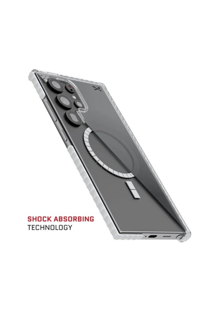 GHOSTEK غطاء هاتف Ghostek Polarity المغناطيسي لجالاكسي S24 ألترا، متوافق مع ملحقات MagSafe، غطاء شفاف مضاد للصدمات مصمم لجهاز سامسونج جالاكسي S24 ألترا 2024 (6.8 بوصة) (شفاف) - Image 4