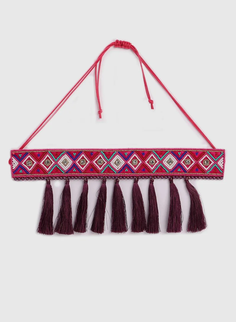 SOHI Tassel Choker Necklace