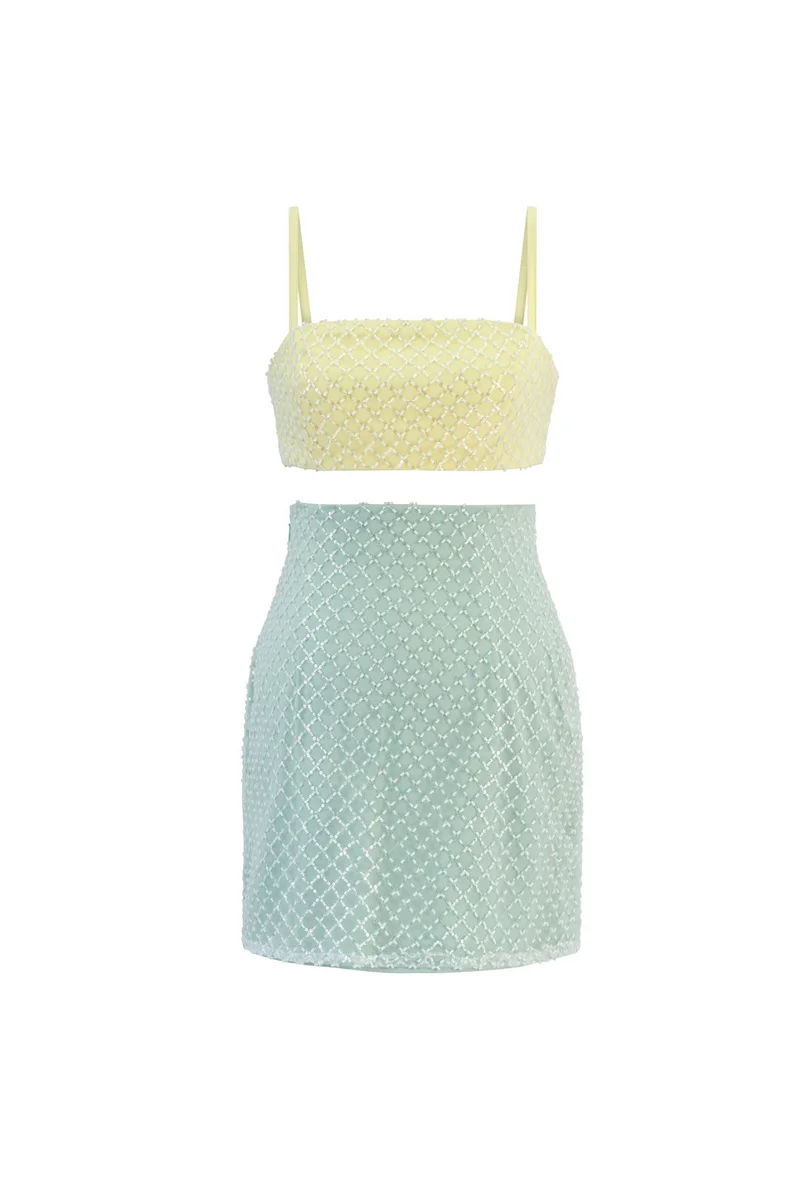 زيافي Beaded mini skirt