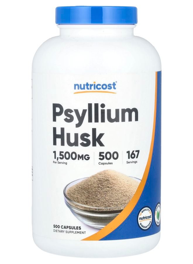 Psyllium Husk  1500 mg  500 Capsules (500 mg per Capsule)