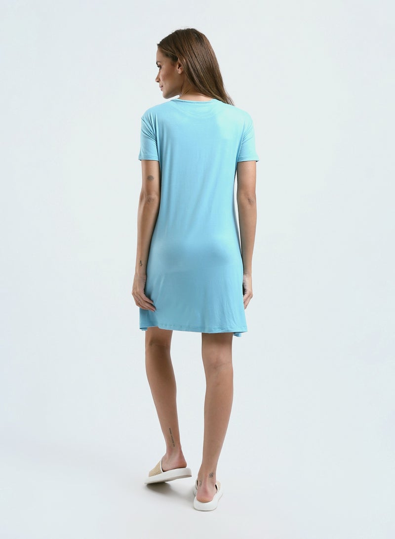 Mesery Sleepshirt Cotton Short Sleeves Printed  - Image 3