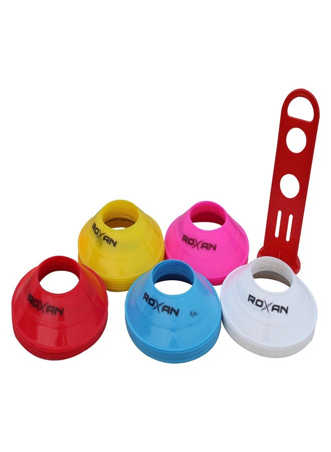 Roxan Combo Agility Speed Hurdle 6 inch Set of 6 / Track & Field Training Speed Agility Hurdle/Football Saucer Cone Small Size Set of 30 with 5 Multi-Color - Image 2