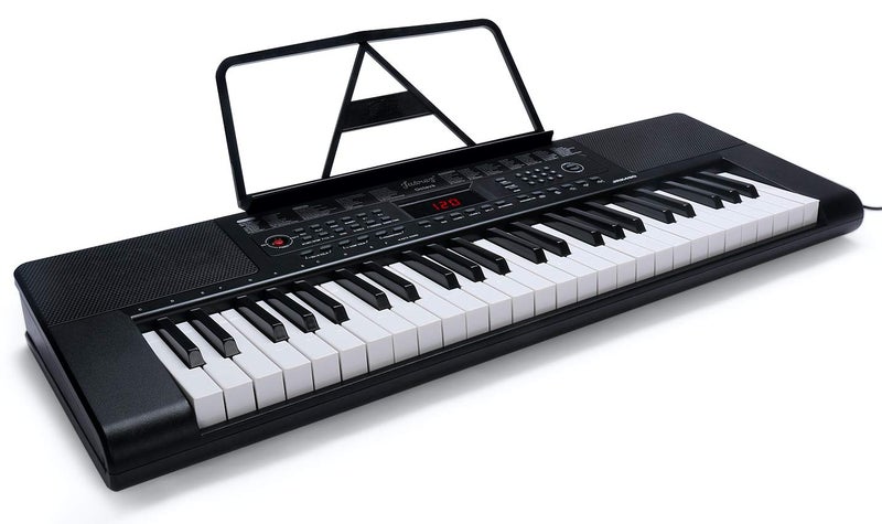 Juarez Octavé JRK490 49-Key Portable Electronic Teaching Keyboard Piano with LED Display|Adapter | Key Note Stickers|Mic|Music Sheet Stand |200 Rhythms |200 Timbres|50 Demos|USB Output|49 Percussions - Image 3