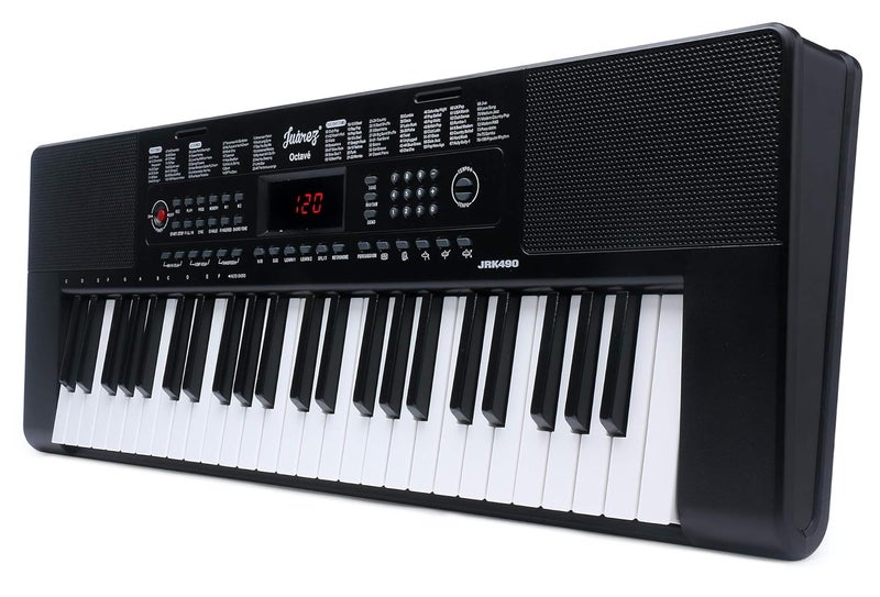 Juarez Octavé JRK490 49-Key Portable Electronic Teaching Keyboard Piano with LED Display|Adapter | Key Note Stickers|Mic|Music Sheet Stand |200 Rhythms |200 Timbres|50 Demos|USB Output|49 Percussions - Image 2
