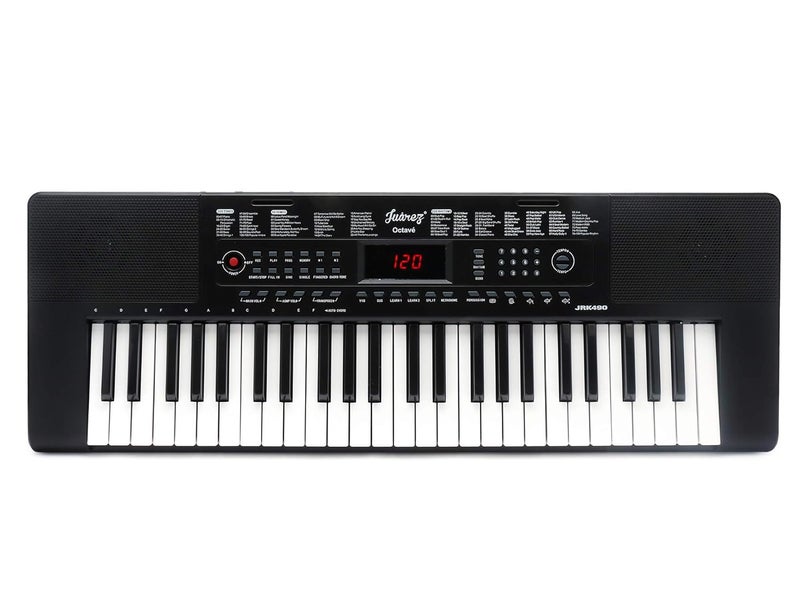 Juarez Octavé JRK490 49-Key Portable Electronic Teaching Keyboard Piano with LED Display|Adapter | Key Note Stickers|Mic|Music Sheet Stand |200 Rhythms |200 Timbres|50 Demos|USB Output|49 Percussions - Image 5