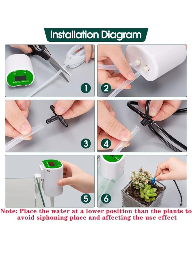 Generic Automatic Watering System for Potted Plants, Plant Watering System Houseplants Self Watering System Programmable Water Timer with Drip Irrigation Kit for 12 Plants  - Image 4