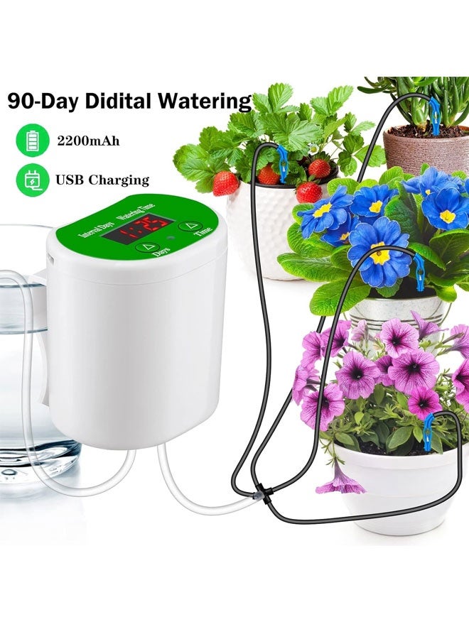 Generic Automatic Watering System for Potted Plants, Plant Watering System Houseplants Self Watering System Programmable Water Timer with Drip Irrigation Kit for 12 Plants  - Image 2