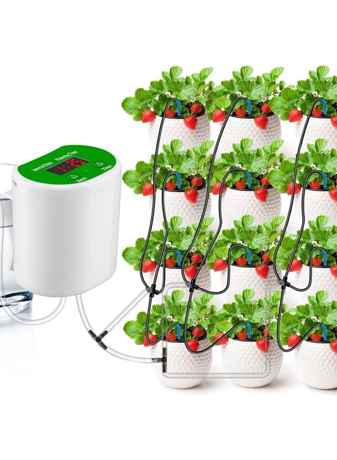 Generic Automatic Watering System for Potted Plants, Plant Watering System Houseplants Self Watering System Programmable Water Timer with Drip Irrigation Kit for 12 Plants  - Image 1