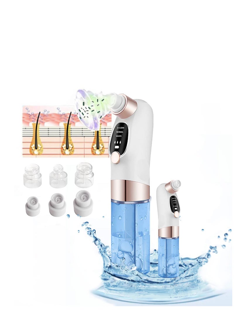 Blackhead Remover Pore Vacuum, 2023 Newest Water Circulation Pore Vacuum Cleaner Pimple Extractor Tools with 6 Suction Heads,3 Gears Adjustable Beauty Device for Men and Women