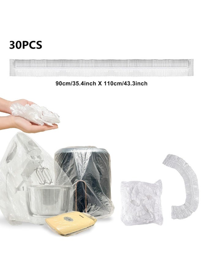 30 قطعة أغطية غبار للأجهزة، أغطية غبار للمطبخ يمكن التخلص منها، غطاء غبار سميك مرن، غطاء واقي لطباخ الضغط الهوائي طباخ الضغط خلاط صانع القهوة  طباخ بطيء وكمبيوتر (90 × 110 سم) - Image 3