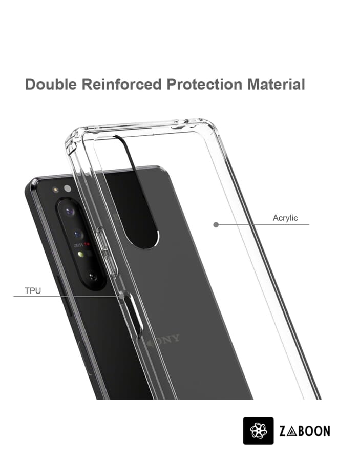 Zaboon غطاء حماية لهاتف سوني إكسبيريا 1 II مقاوم للخدوش TPU + غلاف أكريليك - Image 3