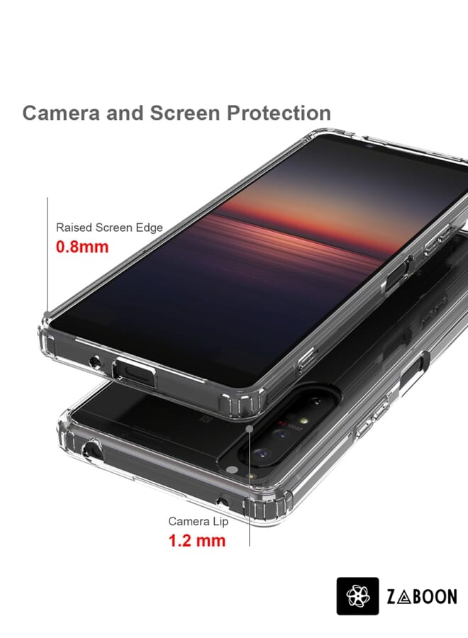 Zaboon غطاء حماية لهاتف سوني إكسبيريا 1 II مقاوم للخدوش TPU + غلاف أكريليك - Image 4