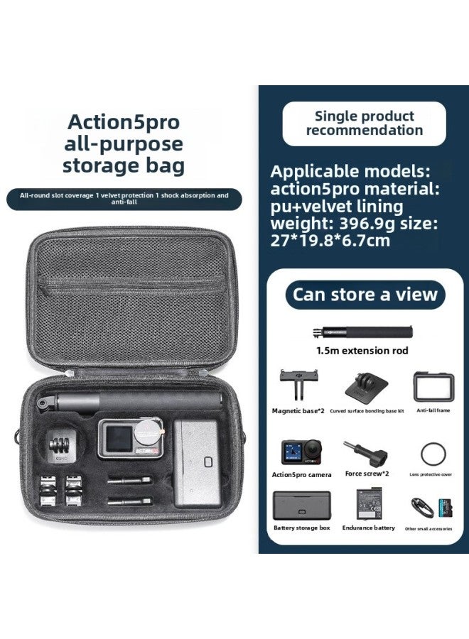 Generic For DJI Action 5pro/4/3 All-round Storage Bag Sports Camera All-round Accessories Storage Bag-Color:For DJI Action5 Pro/4/3 All-round Set Storage Bag  - Image 3