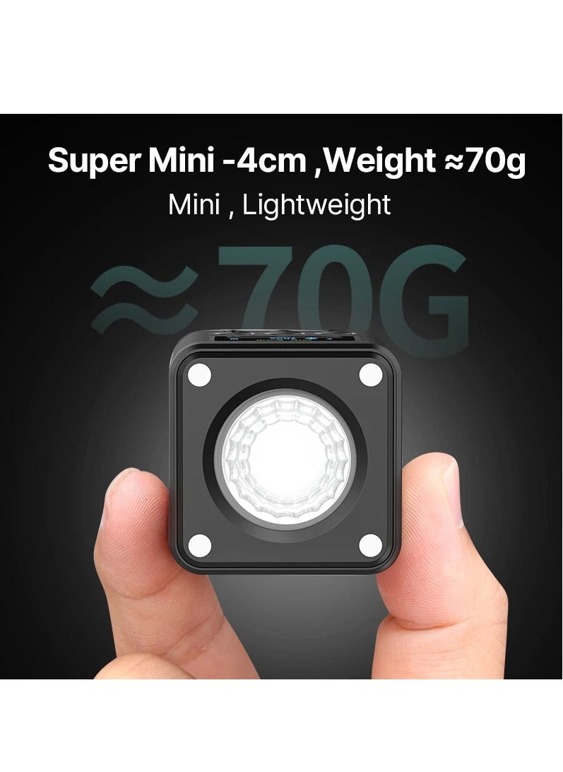 Ulanzi - L2 RGB Mini COB Video Camera, Light Dimmable, 360° Full-Color Light, with Diffuser Honeycomb Photography, for DSLR Camera - Image 1