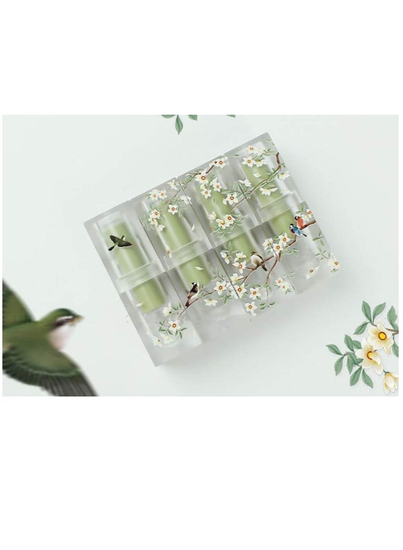 SYOSI Lip Balm Tubes Lipstick Tubes Spring Themed Empty Plastic Lip Tube 3D Pritned Flower Bird Refillable Container for DIY Homemade Lipstick Lip Balm Cosmetic Makeup,8 Pack 3.5ml - Image 4