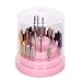PANA Round Cake Tier Nail Drill Bit Holder Display Organizer Case Dustproof Carbide Bit Storage Container Box For Manicure Tools Nail Salon 48 Holes Pink Drill Bits Not Included - Image 2