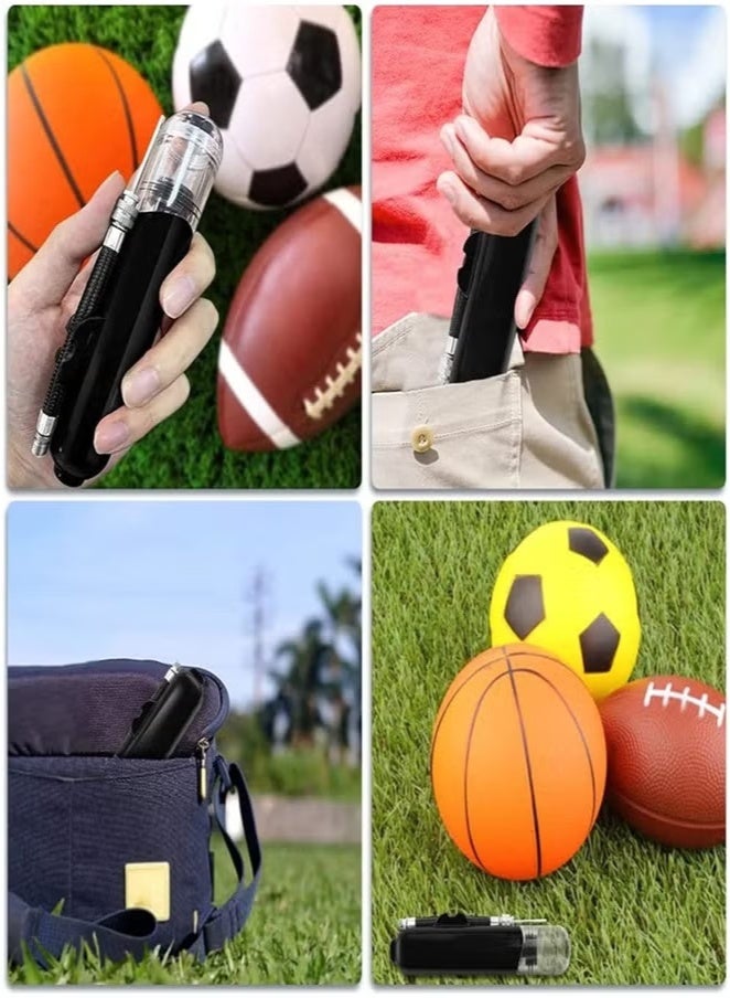 Generic Ball Pump, 1pcs Portable Dual Action Air Pump Manual Sports Basketball Soccer Volleyball Ball Inflator Pump with Needles  - Image 4