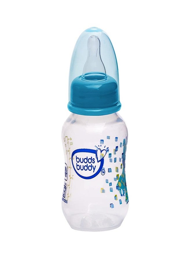 Buddsbuddy Belle BPA Free Regular Neck Baby Feeding Bottle (Blue, 125 ml) - Image 1