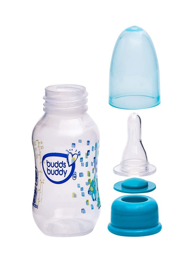 Buddsbuddy Belle BPA Free Regular Neck Baby Feeding Bottle (Blue, 125 ml) - Image 3