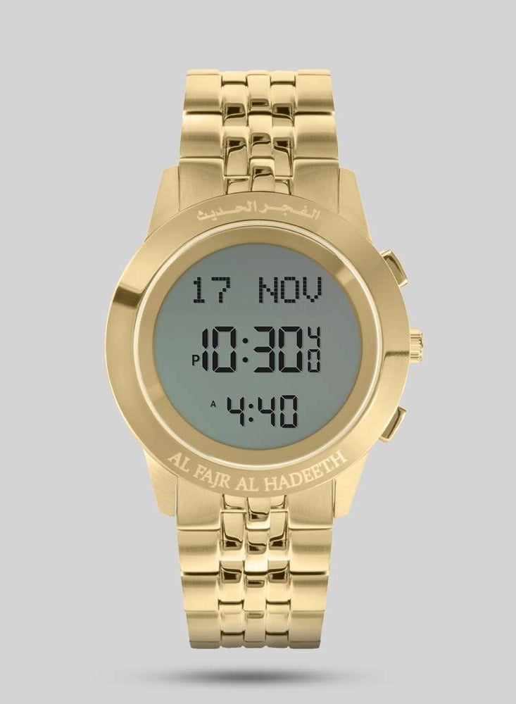 الفجر الحديث ساعة الفجر الحديث ستانلس ستيل مدور ذهبي موديل AL274G
