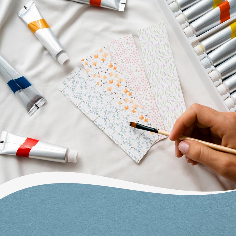 LUFEEMGA 30 PCS Watercolor Paper Blank Bookmarks 1.9" x 7.8", White 140lb Heavyweight Watercolor Paper Cards Bulk for Kids Student Wet,Dry & Mixed Media - Image 5