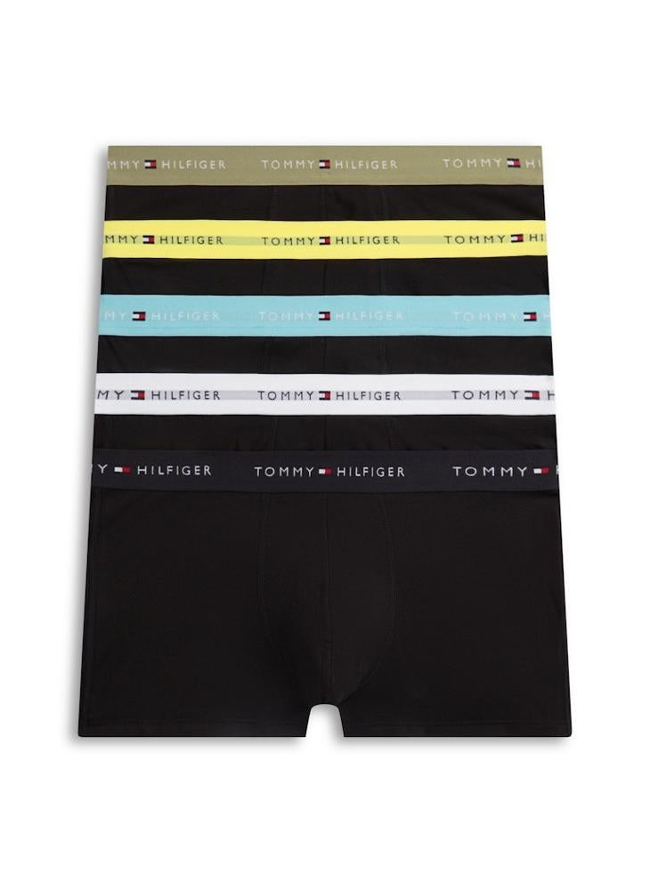 TOMMY HILFIGER 5-Pack Signature Repeat Logo Waistband Trunks - Image 1