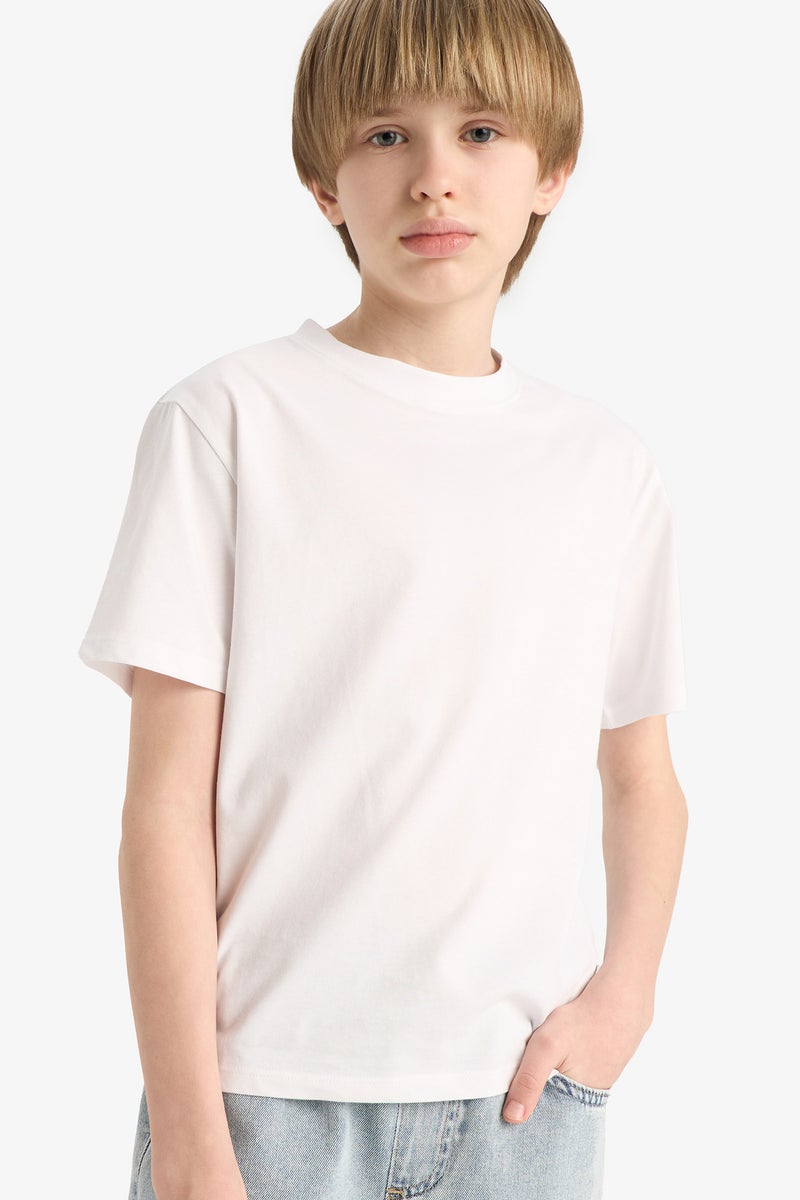 DeFacto White Boy Regular Fit Short Sleeve T-Shirt Casual - Image 1