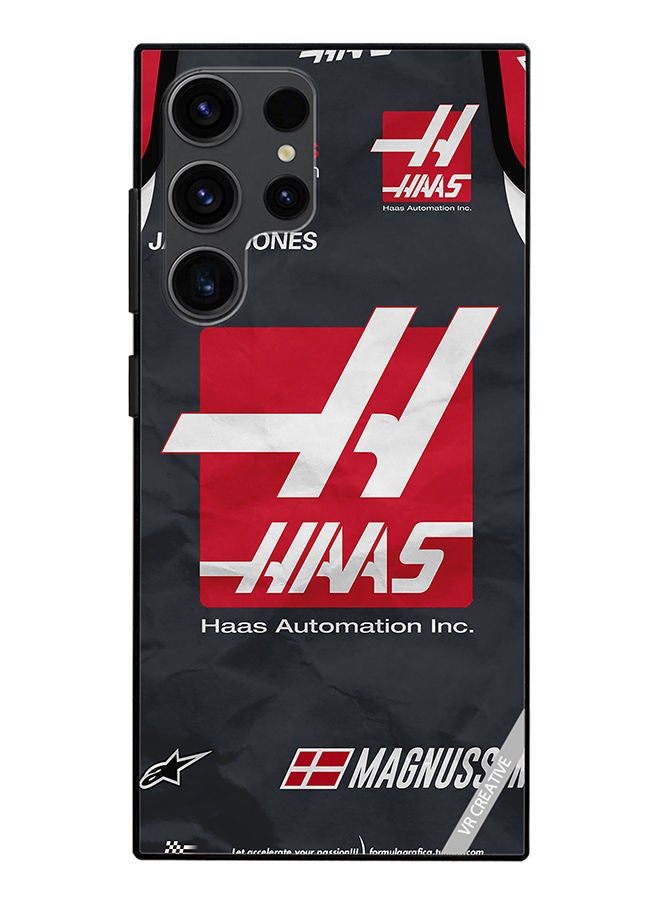 VR CREATIVE Protective Case Cover For Samsung Galaxy S23 Ultra 5G Haas Logo Formula 1 Design Multicolour - Image 1