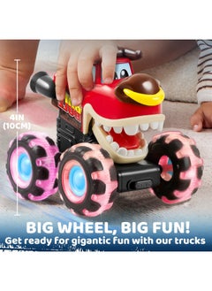 JOYIN JOYIN 3 Pack Monster Truck Toy - Motion Activated Light-Up Cars for Toddlers - Monster Treads Lightning Wheels - Baby Toy Present - Press & Go Cars for Boys Girls  - Image 5