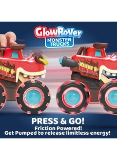 JOYIN JOYIN 3 Pack Monster Truck Toy - Motion Activated Light-Up Cars for Toddlers - Monster Treads Lightning Wheels - Baby Toy Present - Press & Go Cars for Boys Girls  - Image 3