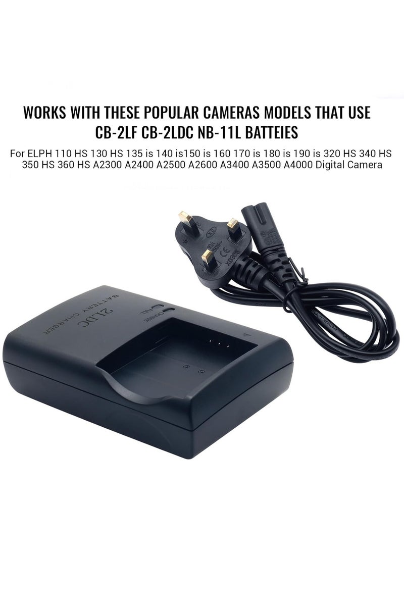 أوزيغالور شاحن كاميرات CB-2LDC CB-2LF، لبطارية Canon NB-11L NB-11LH، PowerShot ELPH 110 HS 320 HS 340 HS 350 - Image 5