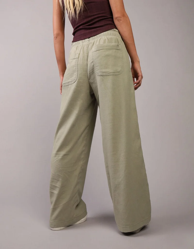 American Eagle AE Dreamy Drape Linen-Blend Pull-On Pant