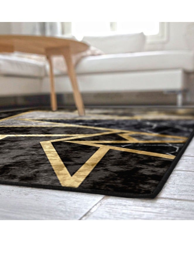 RIZARIES Grey Mosaic Centerpiece Rug, Fabric, Rectangle - Image 5